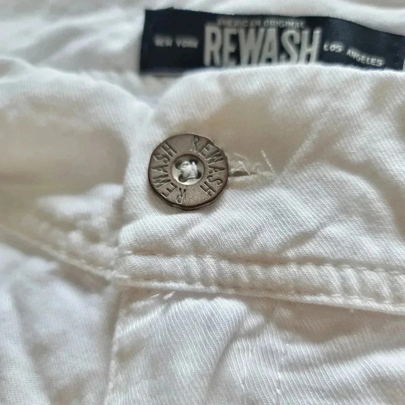 Women's Rewash American Brand White Boho Hippie Bohemian Shorts Rayon Size M - Picture 7 of 7